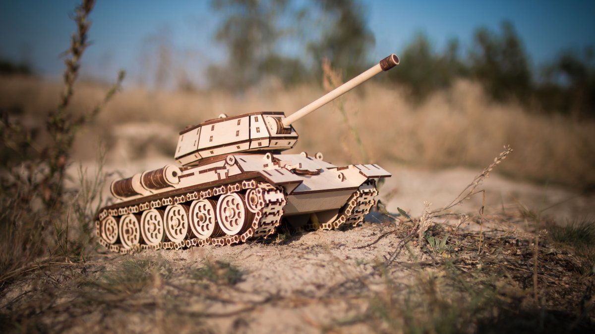 Конструктор деревянный 3D EWA Танк T-34