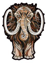 Деревянный, фигурный пазл EWA Мастодон Мамонт S 28x21 см