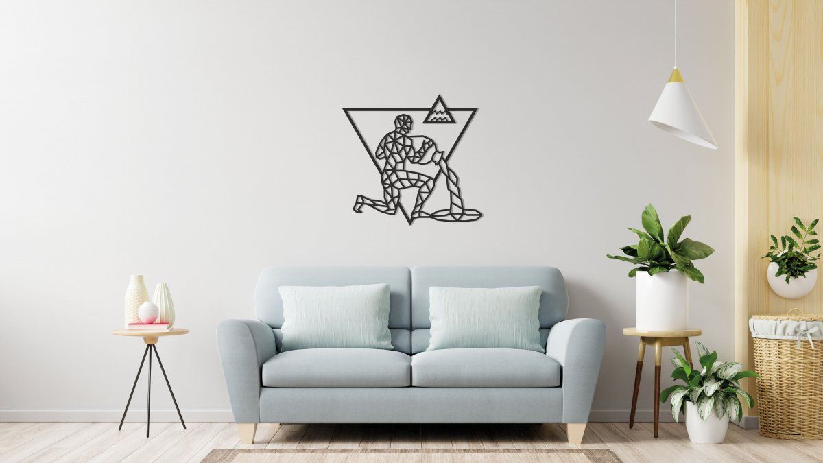 Деревянный декор настенный, панно, пазл EWA Design Водолей