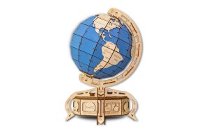 Конструктор деревянный 3D EWA Глобус голубой
