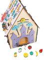 Бизиборд деревянный, бизидом развивающий EWA Домик