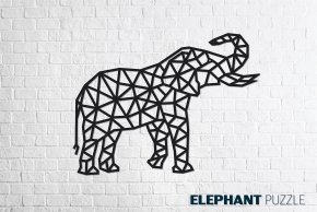 Деревянный интерьерный пазл EWA Design Слон