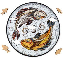 Деревянный, фигурный пазл EWA Карпы Кои (Рыбы) S 20x20 см
