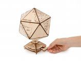 Конструктор деревянный 3D EWA Глобус Икосаэдр с секретом (шкатулка, сейф)
