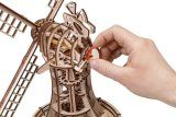 Сборная модель деревянная, конструктор 3D EWA Ветряная мельница механическая
