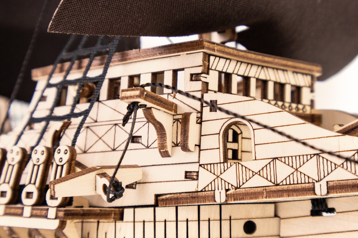 Сборная модель, деревянный конструктор EWA Корабль Владыка Морей