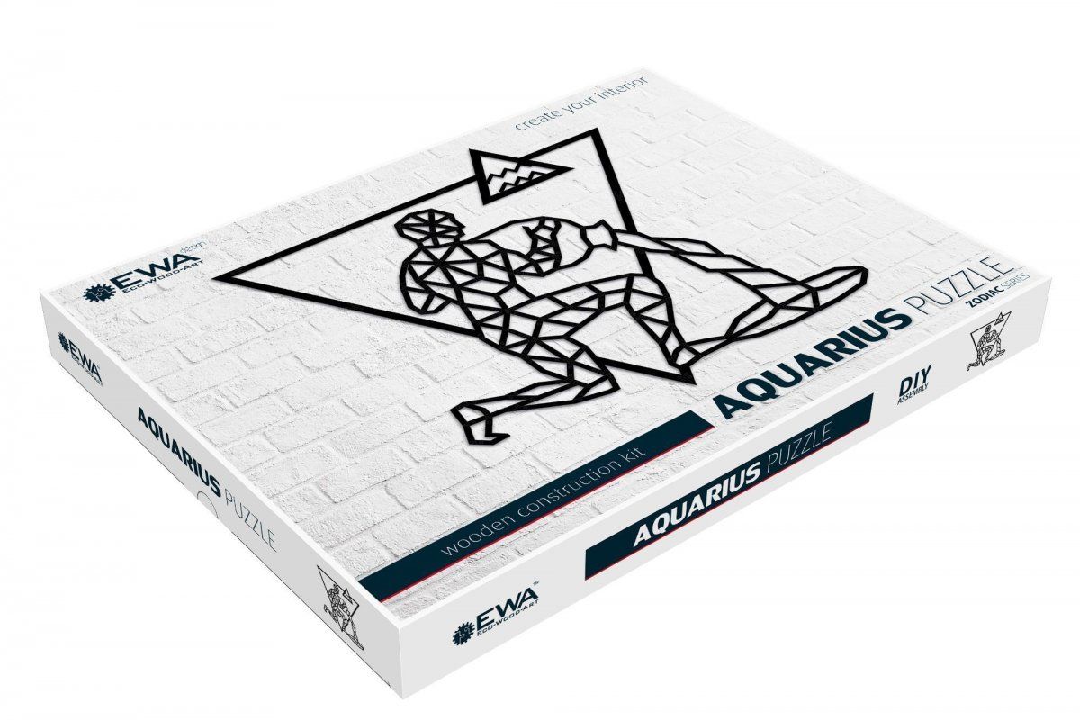 Деревянный декор настенный, панно, пазл EWA Design Водолей