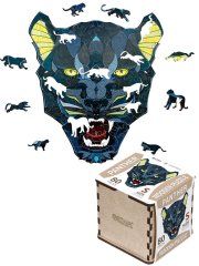 Деревянный пазл EWA Черная Пантера, S 21x19 см, головоломка