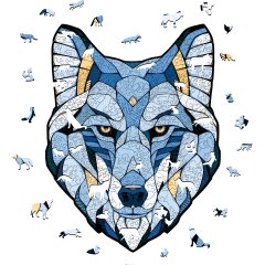 Деревянный фигурный пазл EWA Волк L (50x39 см)