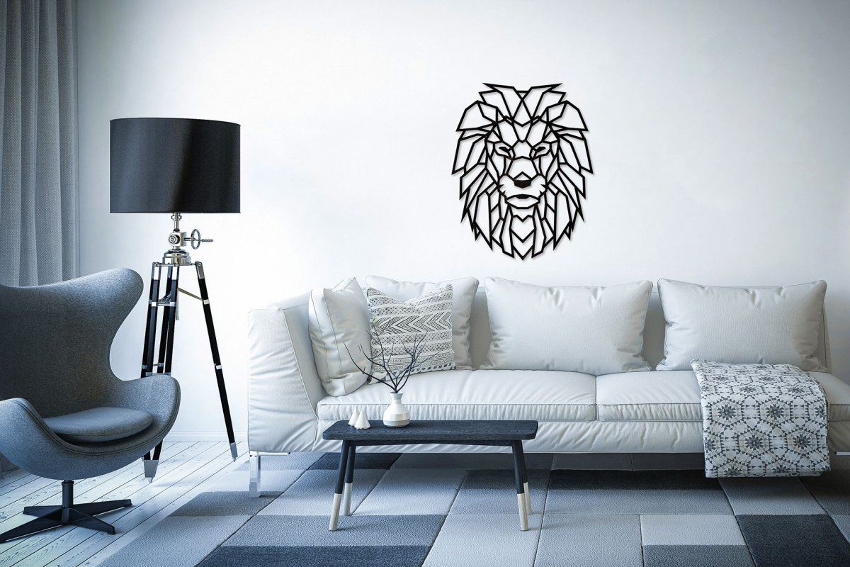 Деревянный декор настенный, панно, пазл EWA Design Лев