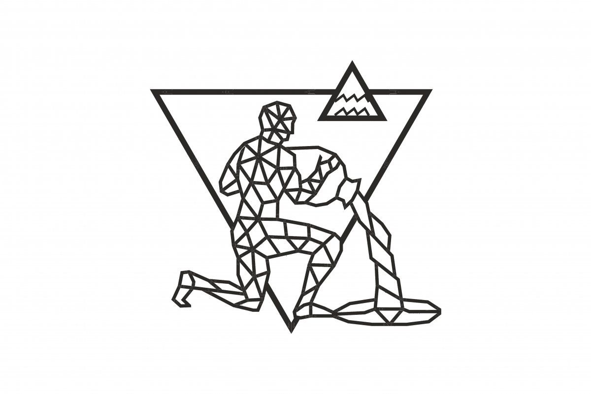 Деревянный декор настенный, панно, пазл EWA Design Водолей