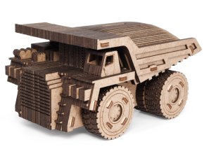 Деревянный 3D пазл копилка EWA Машинка Самосвал