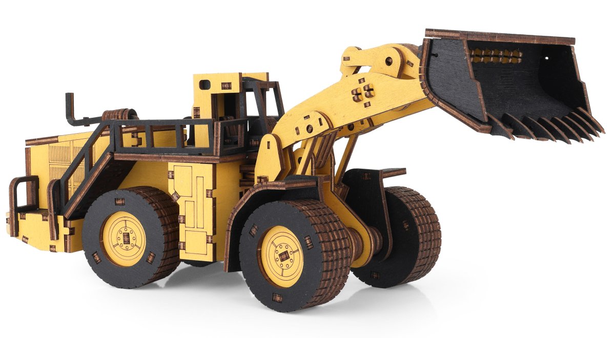 Деревянный конструктор EWA Погрузчик BELAZ 78250 цветной