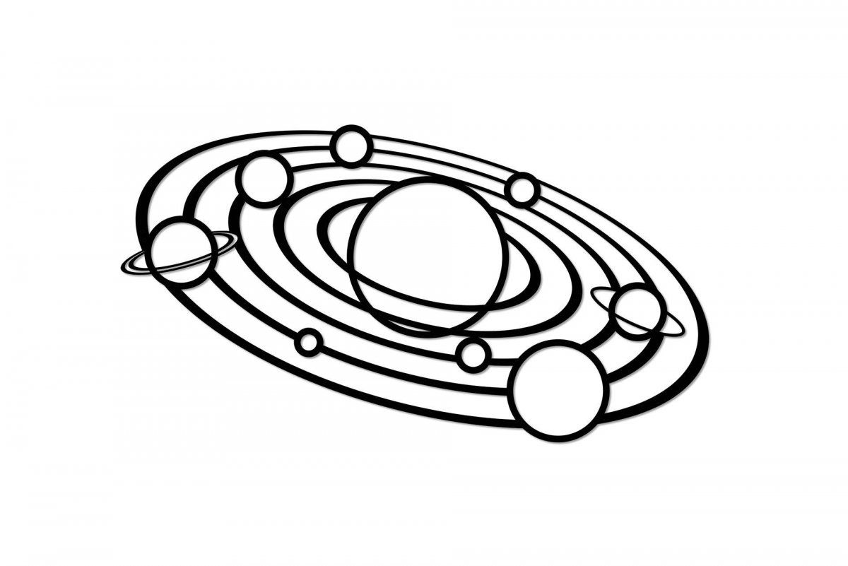 Деревянный интерьерный пазл EWA Design Солнечная система