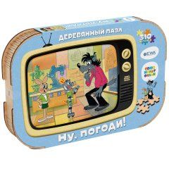 Деревянный пазл, головоломка EWA Ну, погоди 40x29 см